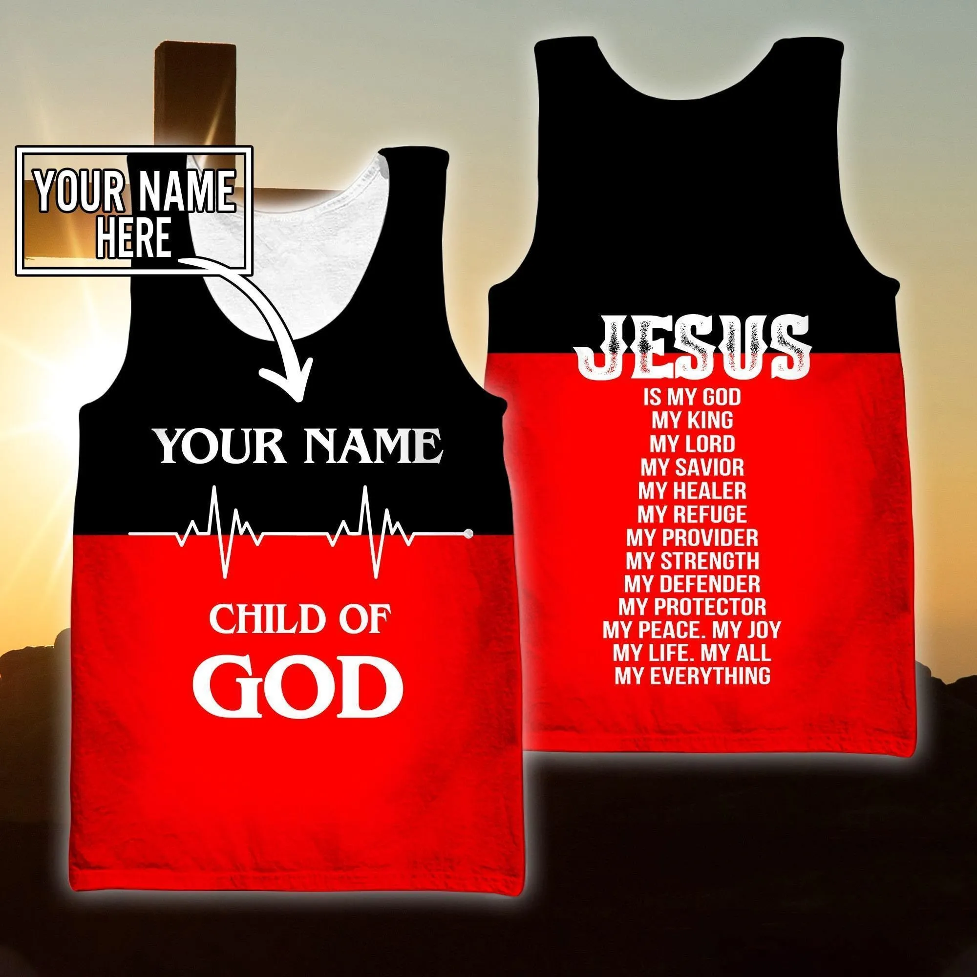 Christian Jesus Child Of God Jesus Customized Men Tank Top - Christian Tank Top For Men