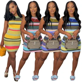 Colorful Stripes Mini Dress - Culture Heaven Special