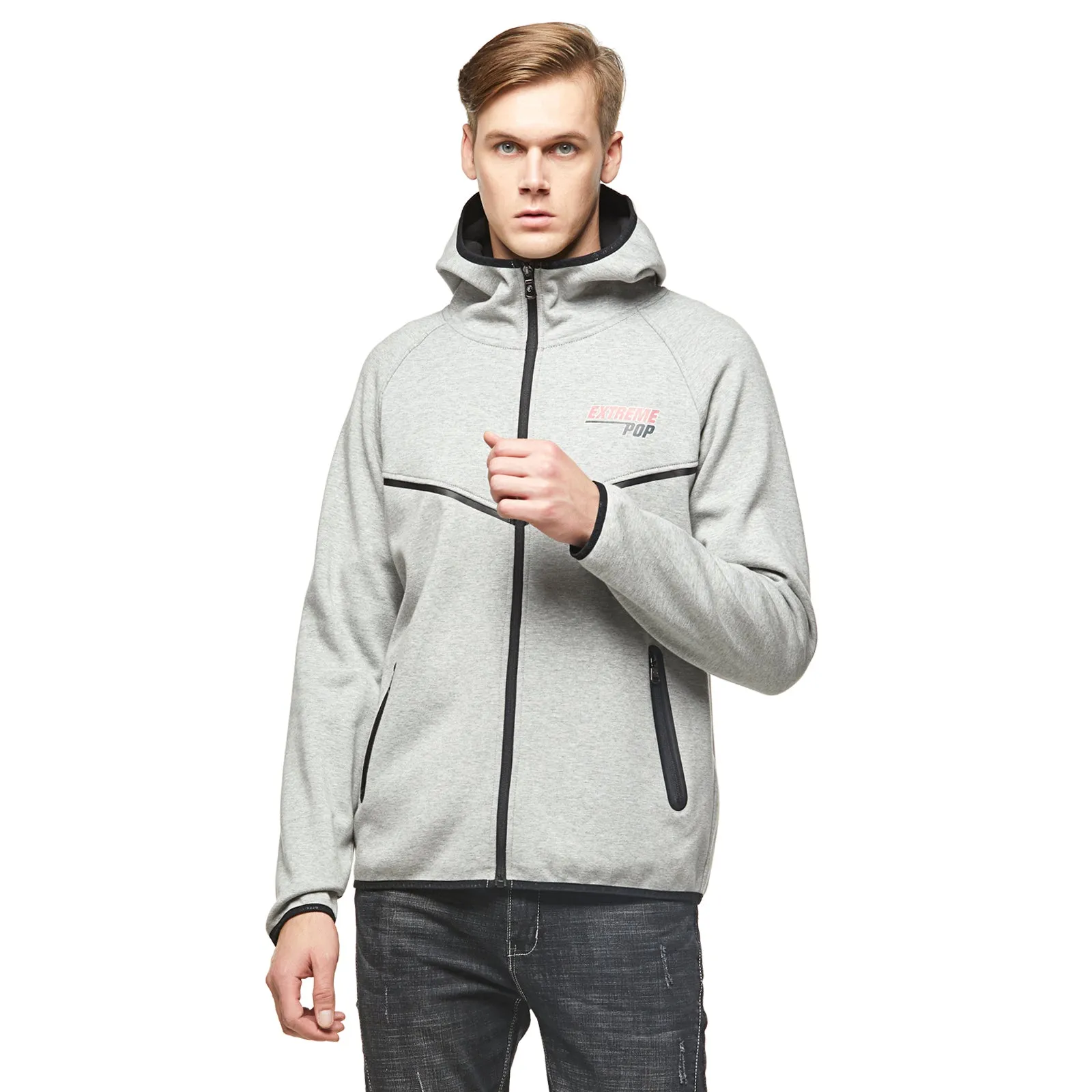 Cotton bonded Fleece Hooded jacket