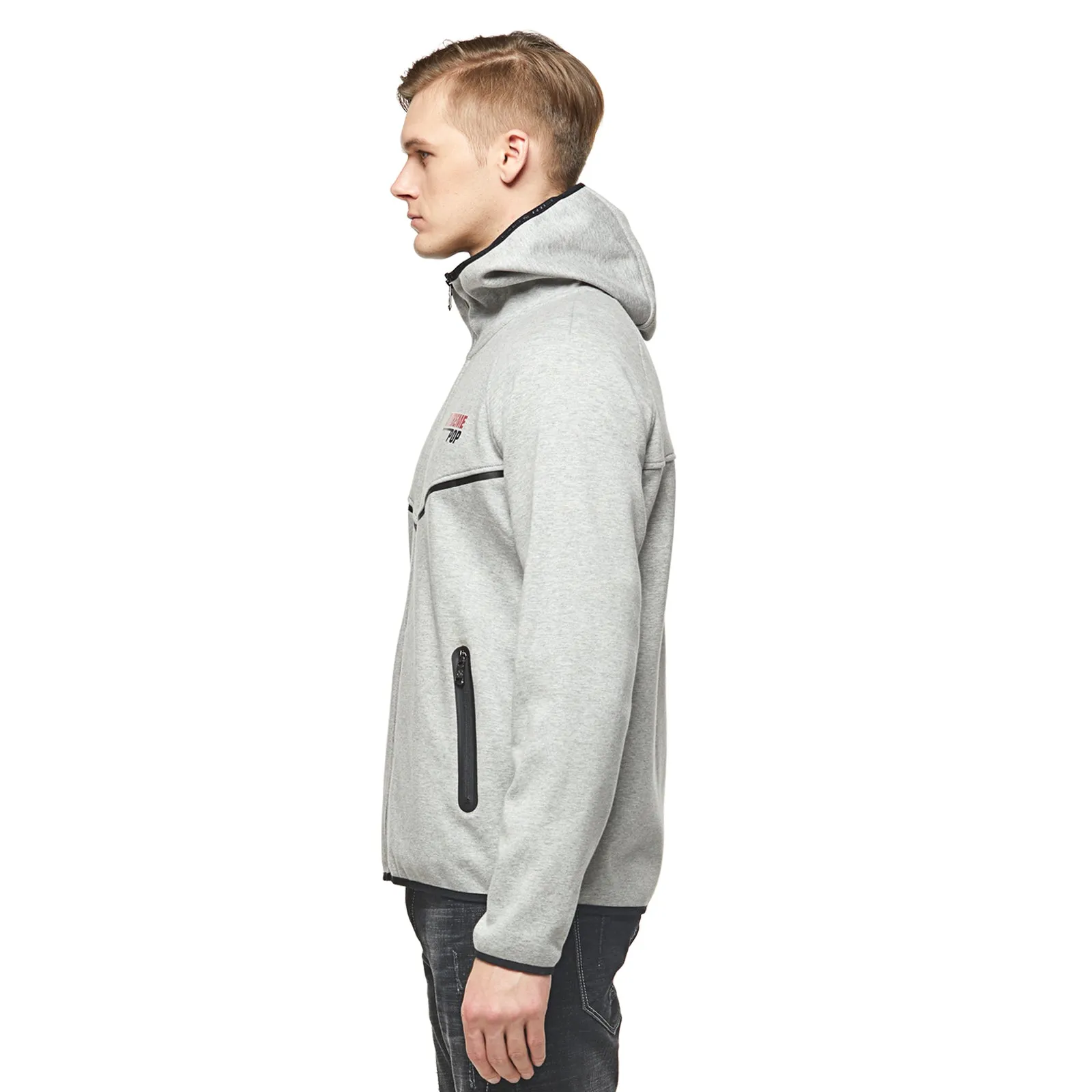 Cotton bonded Fleece Hooded jacket