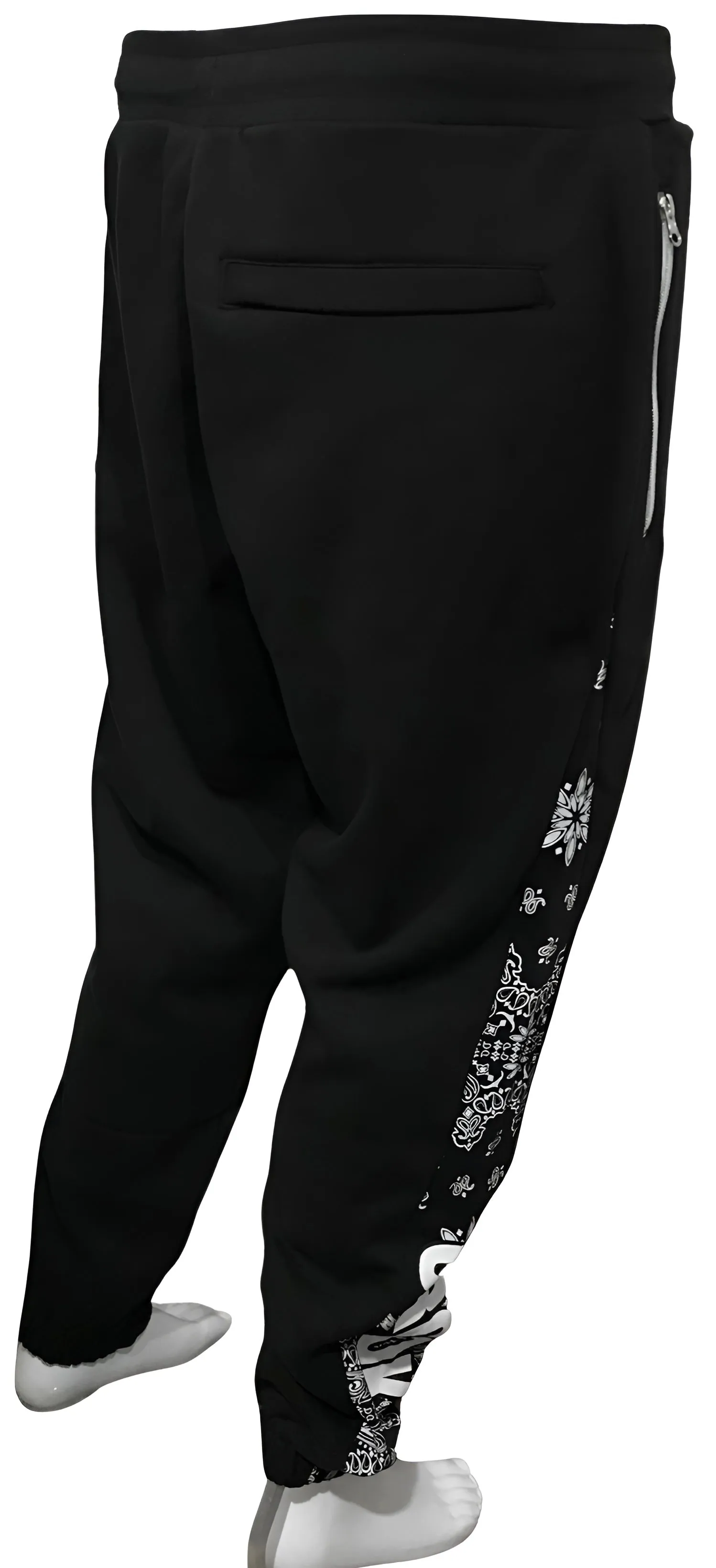 ^CROOKS & CASTLES^ (BLACK) DEATH ROW *BANDANA* JOGGER SWEATPANTS (COLLABS)