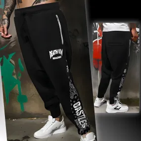 ^CROOKS & CASTLES^ (BLACK) DEATH ROW *BANDANA* JOGGER SWEATPANTS (COLLABS)