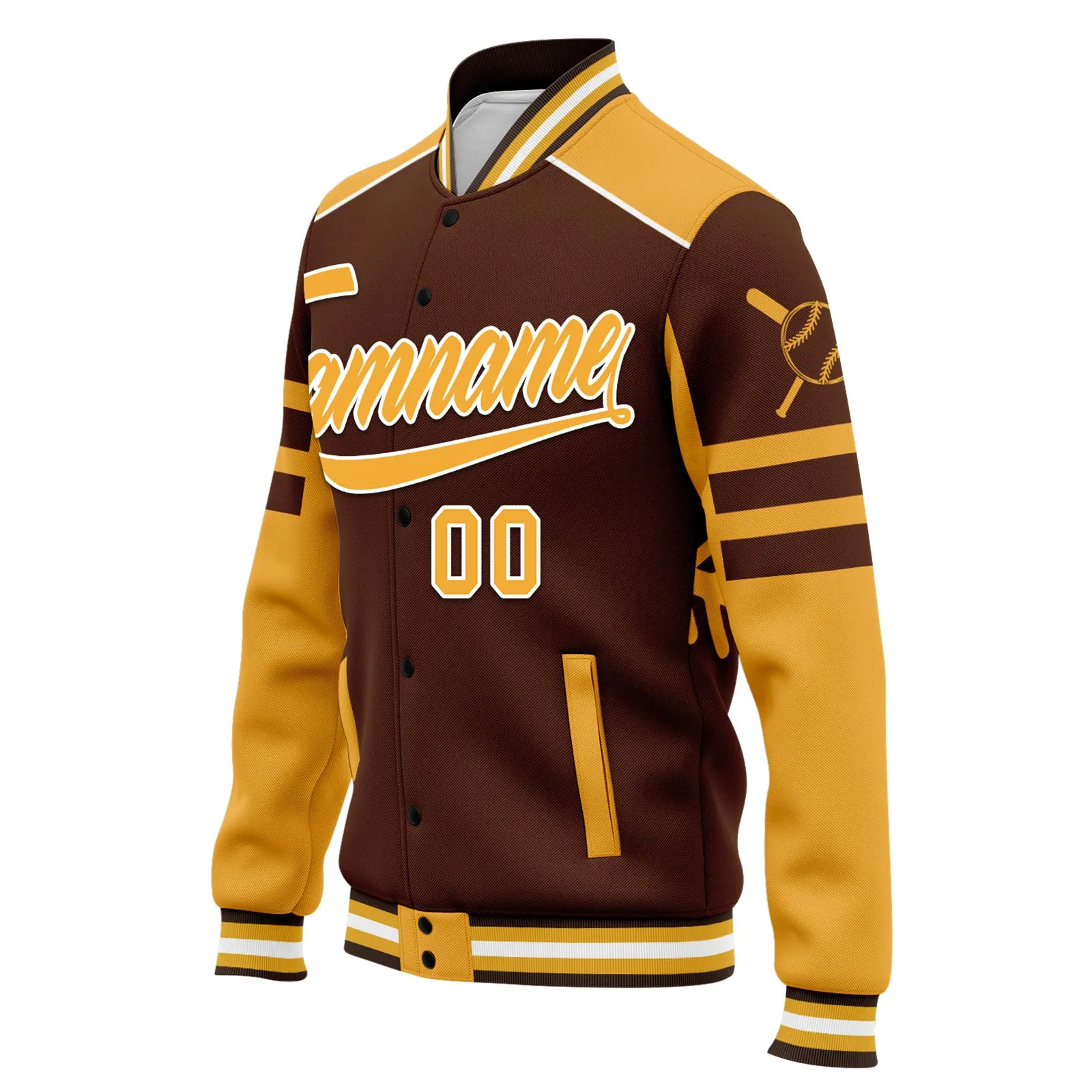 Custom Jacket Bomber Full-Snap Varsity Letterman Personalized Jacket FZ005-D023003-4