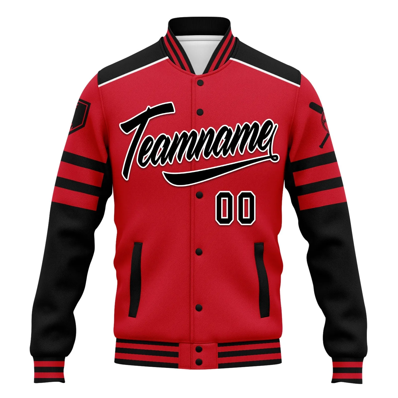 Custom Jacket Bomber Full-Snap Varsity Letterman Personalized Jacket FZ005-D023003-5