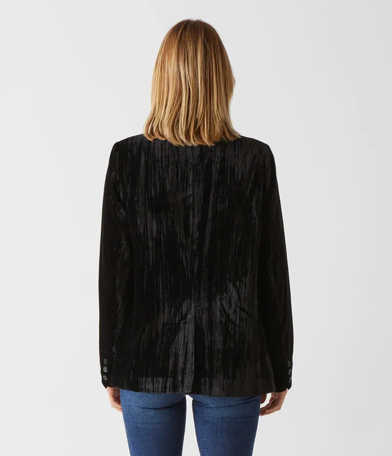 Darby Black Velvet Blazer