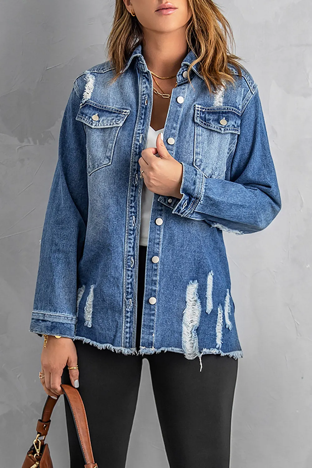 Distressed Denim Jacket