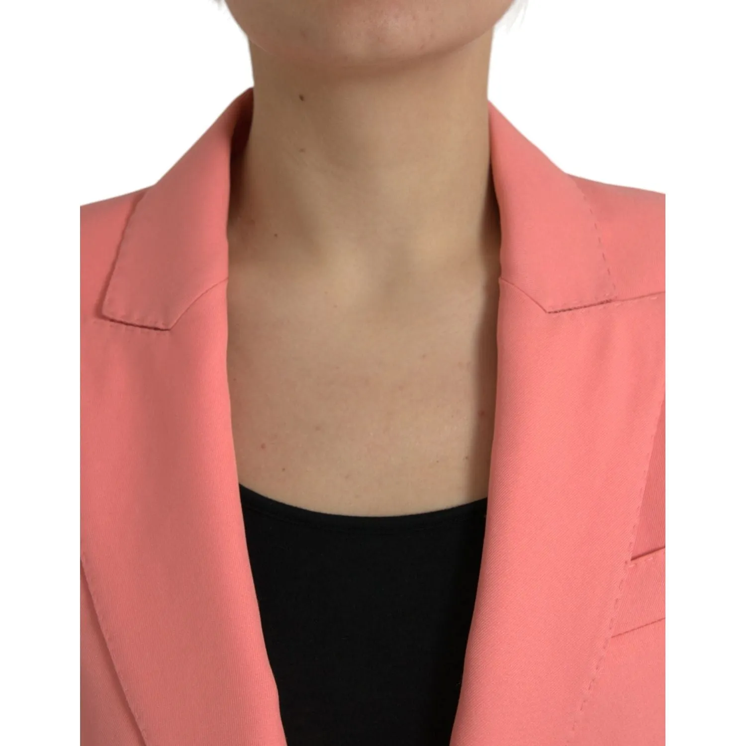 Dolce & Gabbana Chic Pink Peak Lapel Blazer