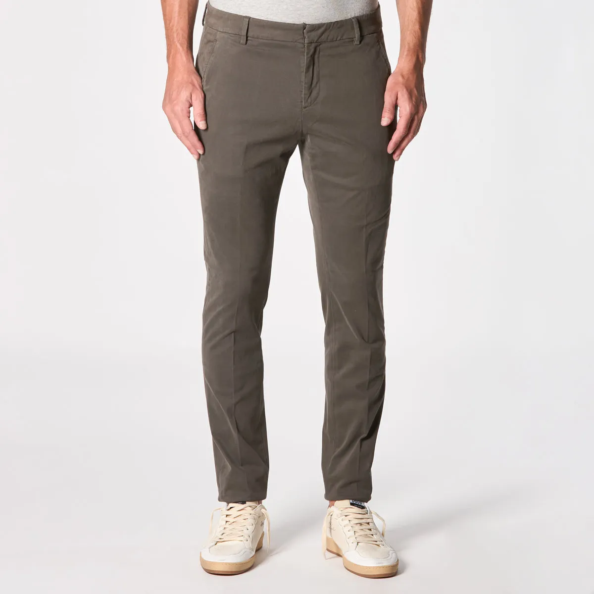 DONDUP TROUSERS UP235 GSE043 PTD 718 BROWN