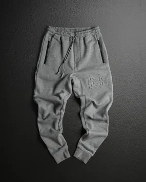 EMBOSSED FITTED JOGGERS-GREY