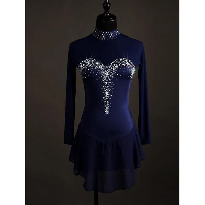 Figure Skating Dresses Rhinestones  Navy , From AXS to AXL, BSU6008