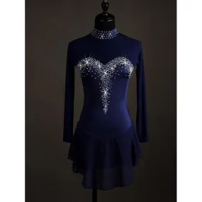 Figure Skating Dresses Rhinestones  Navy , From AXS to AXL, BSU6008