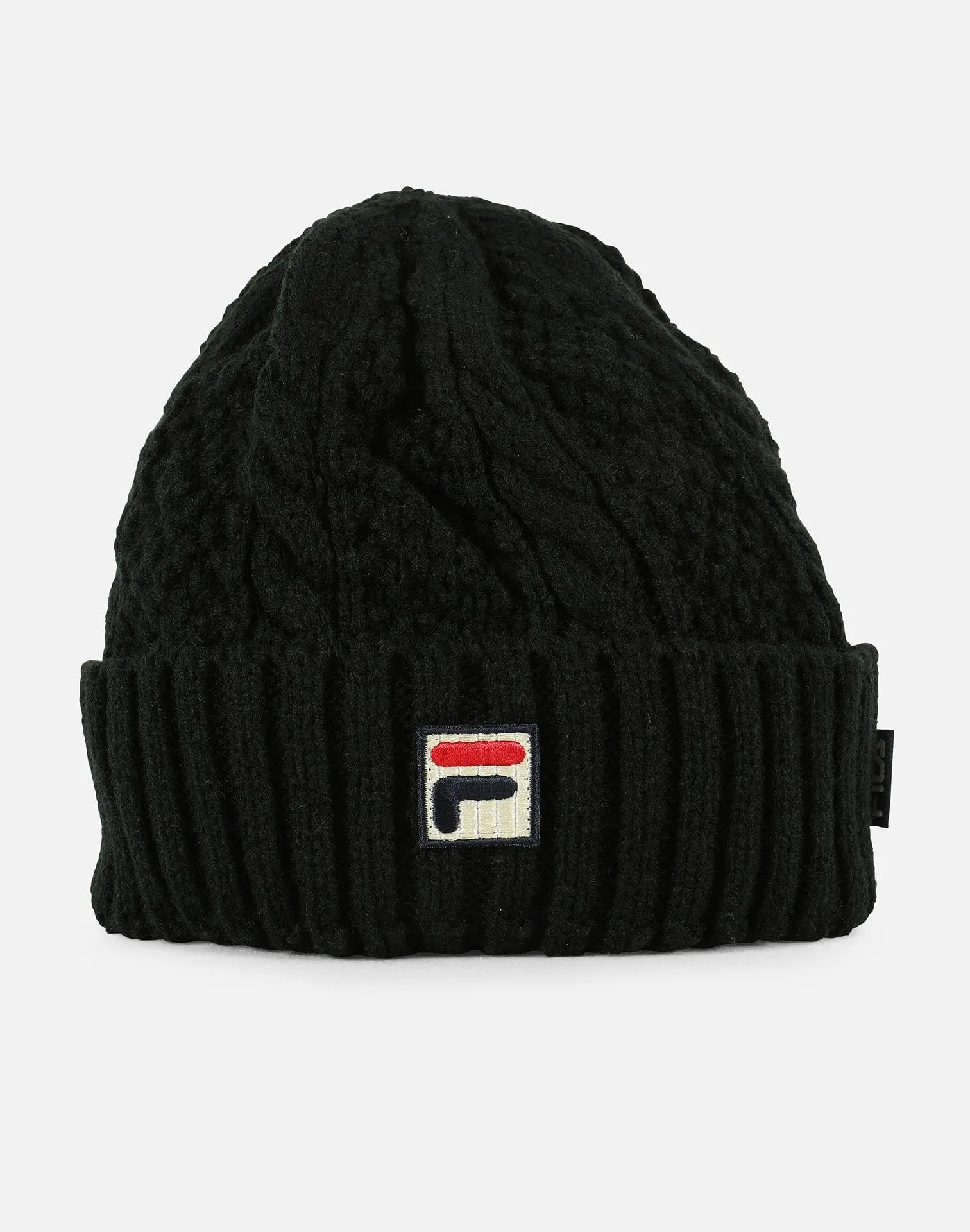 Fila Box Logo Cable Knit Beanie