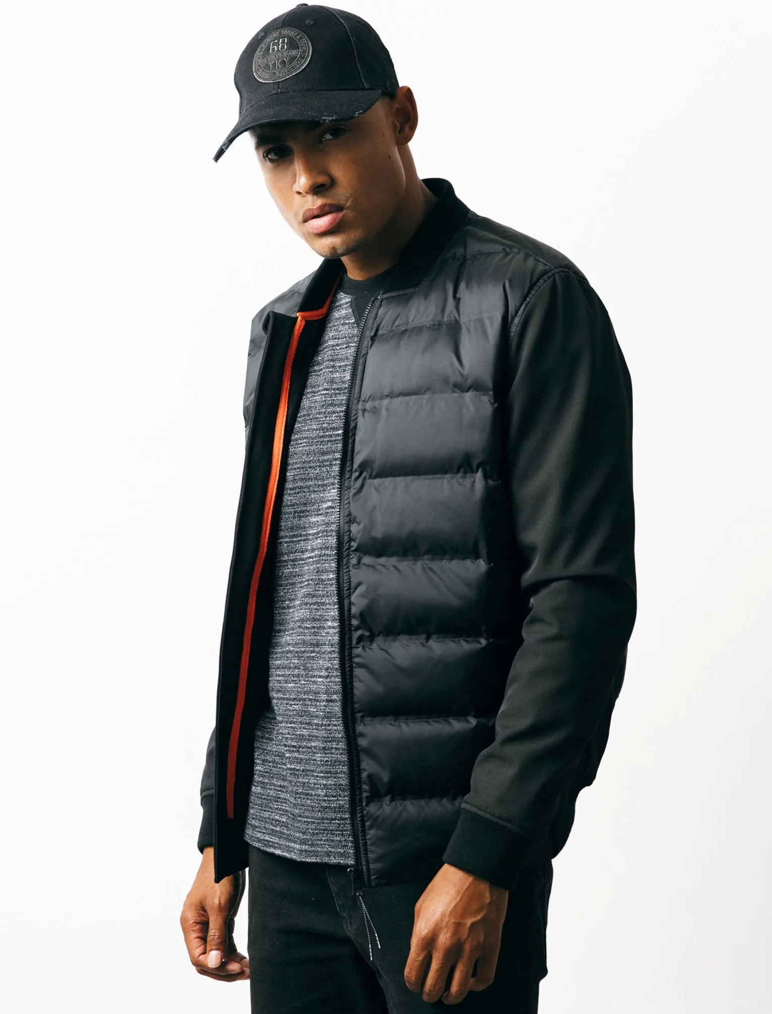 Filion Quilted Bomber Jacket in Black - Tokyo Laundry