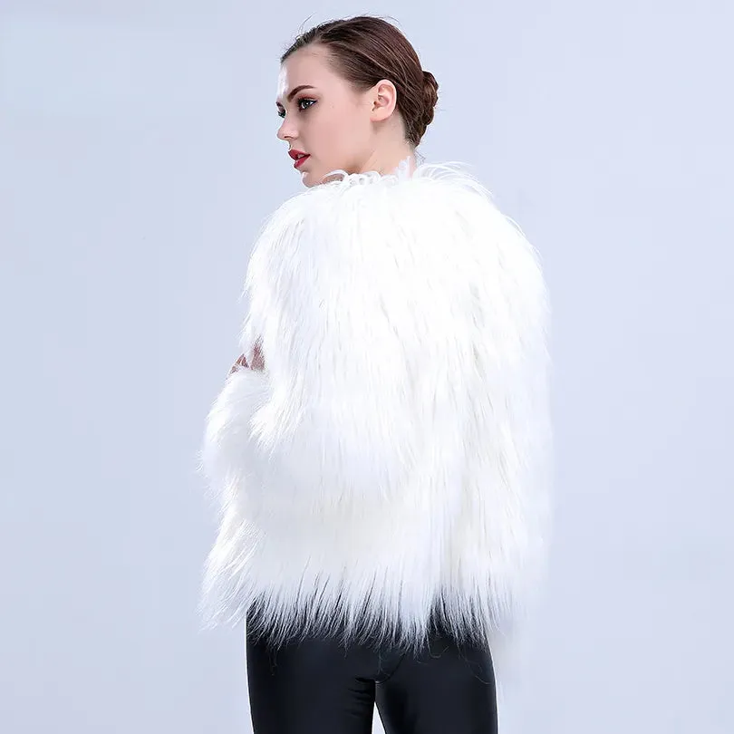 Fluffy Faux Fur LED Light Up Jacket