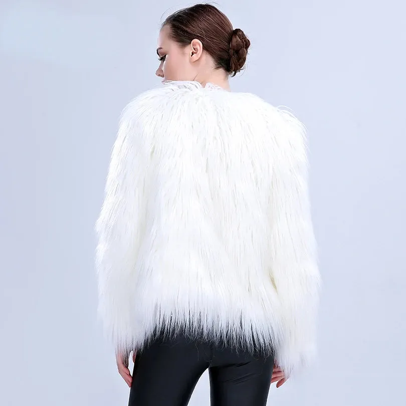 Fluffy Faux Fur LED Light Up Jacket