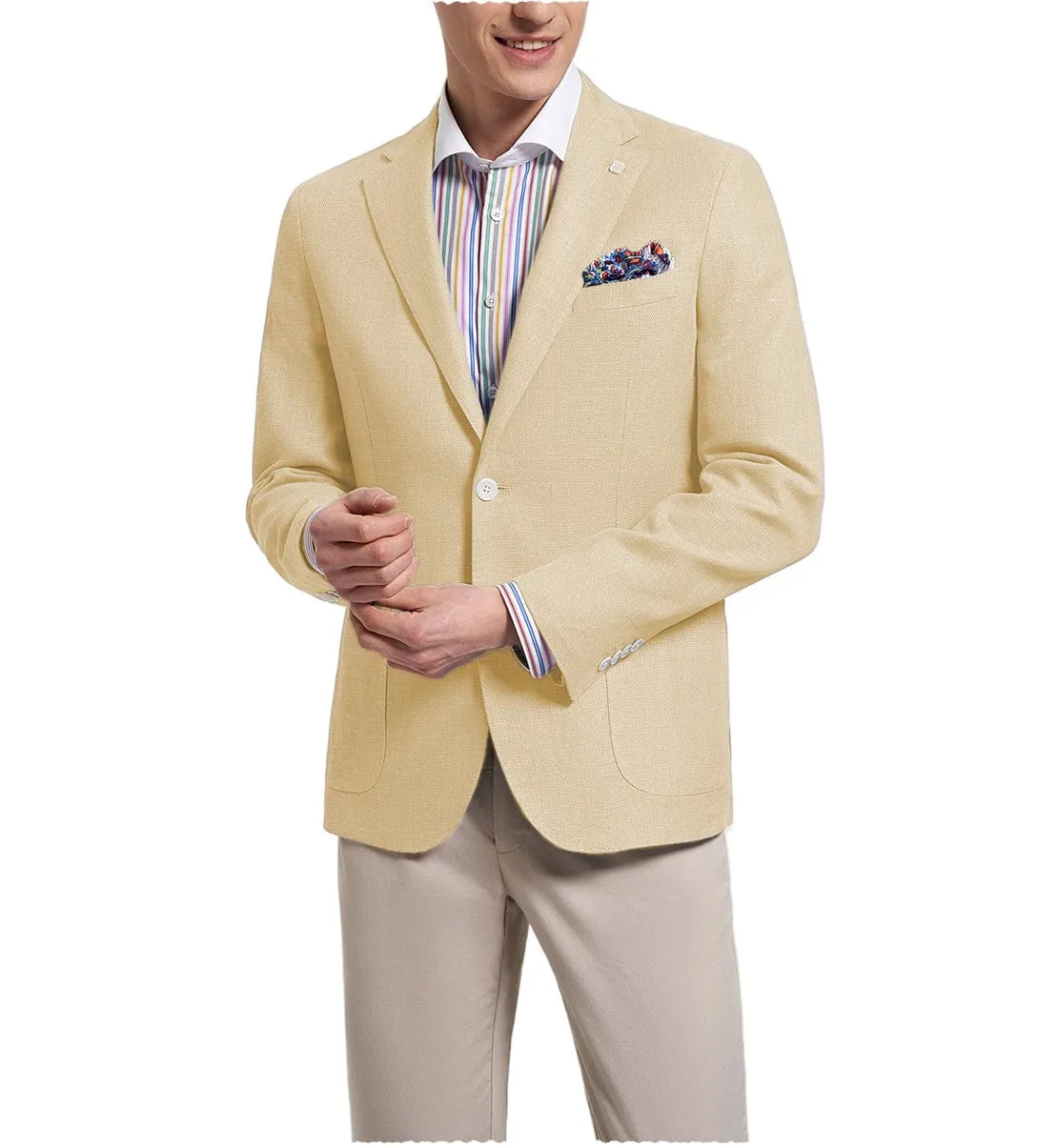 Formal Fashion Men's Notch Lapel Suit Blazer