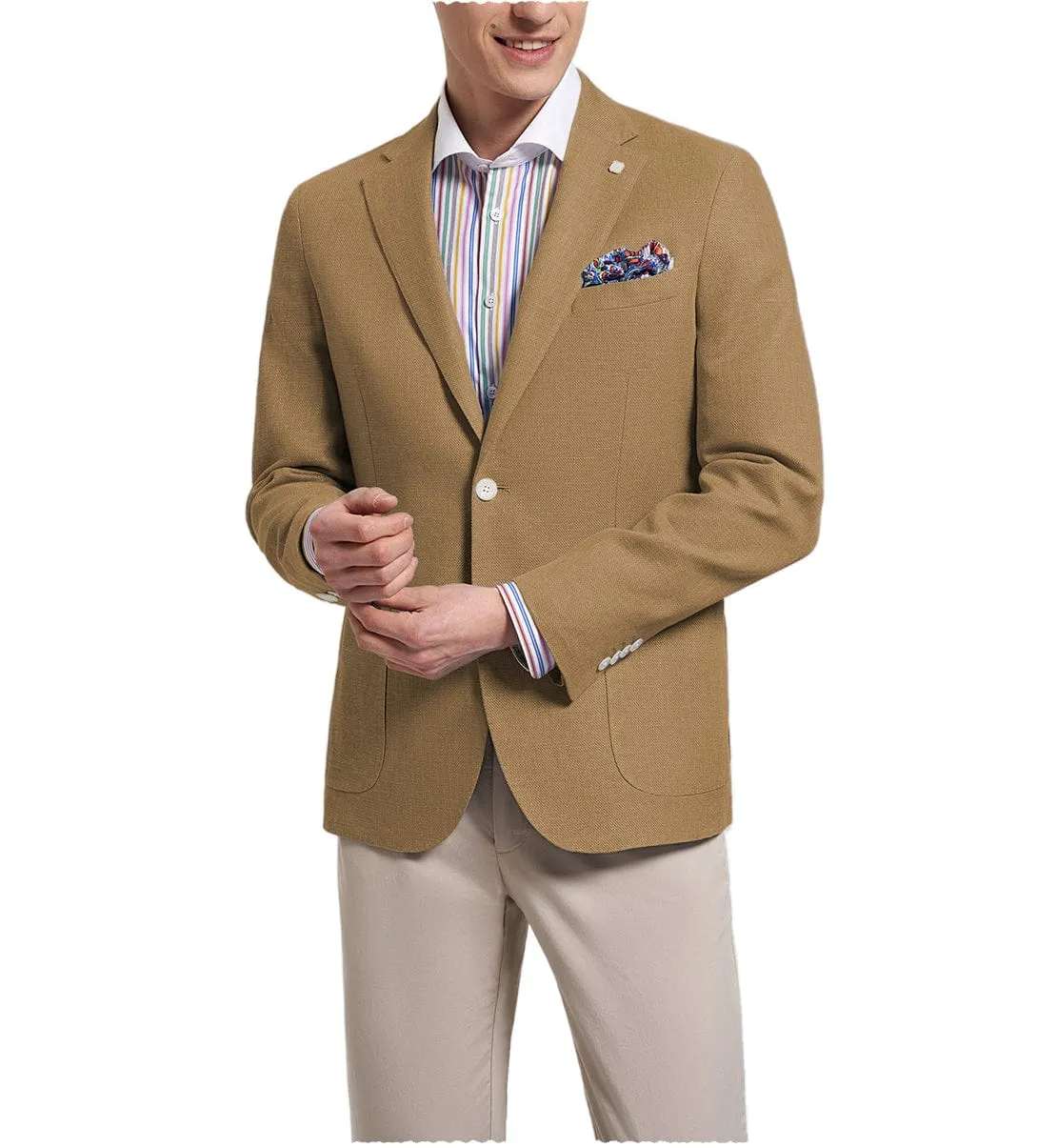 Formal Fashion Men's Notch Lapel Suit Blazer