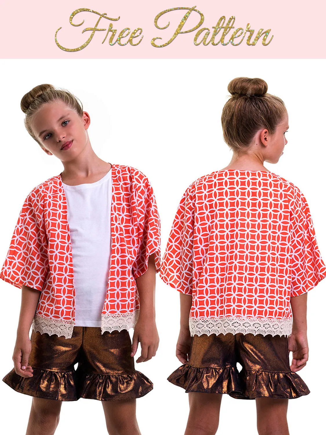 Free Sewing Pattern - Girls Kimono Jacket Pattern