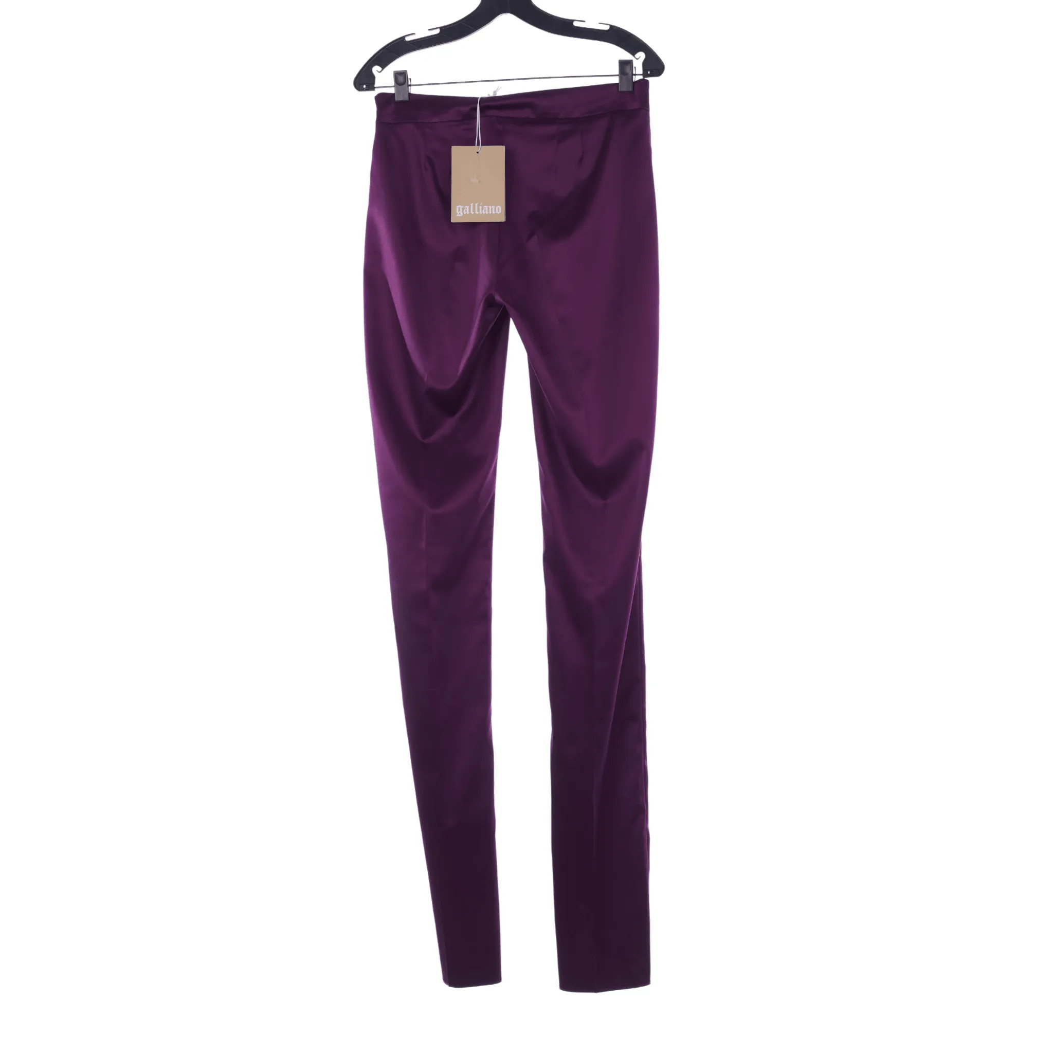 Galliano Plum Straight Legged Trousers UK Size 10