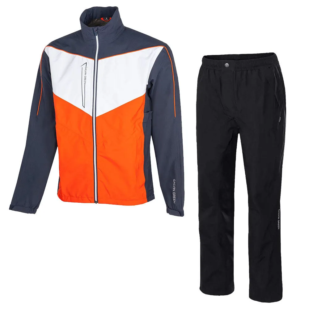 Galvin Green Armstrong/Andy Waterproof Suit - Navy/Orange/White  - Black