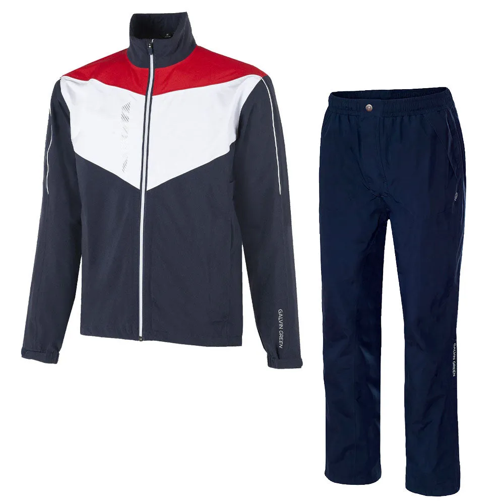 Galvin Green Armstrong/Andy Waterproof Suit - Navy/White/Red - Navy