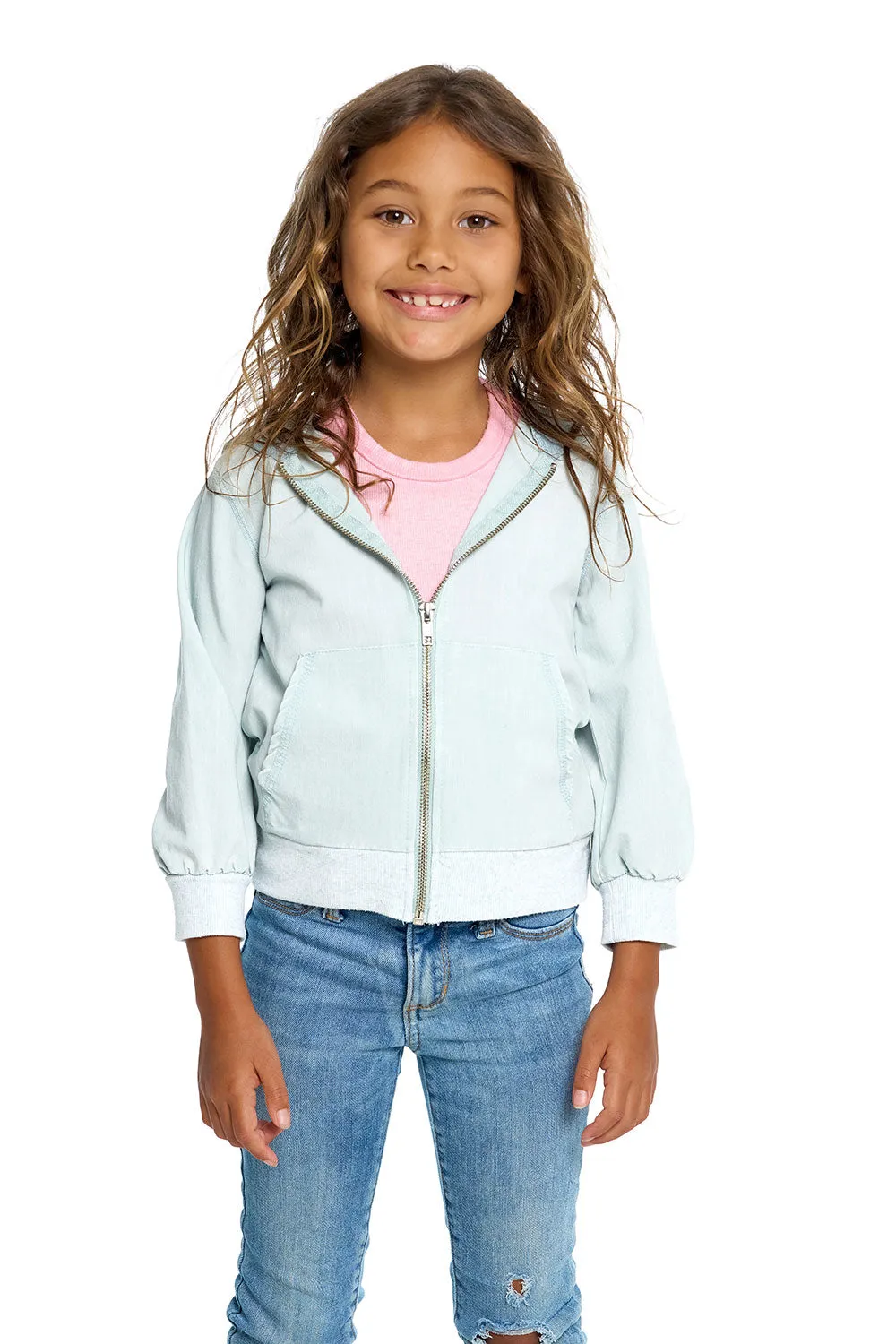 Girls Heirloom Wovens Zip Up Hoodie Jacket