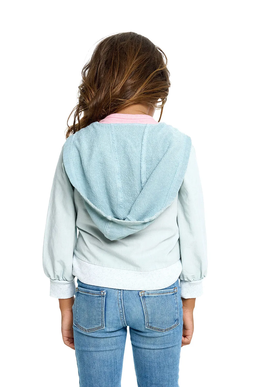 Girls Heirloom Wovens Zip Up Hoodie Jacket