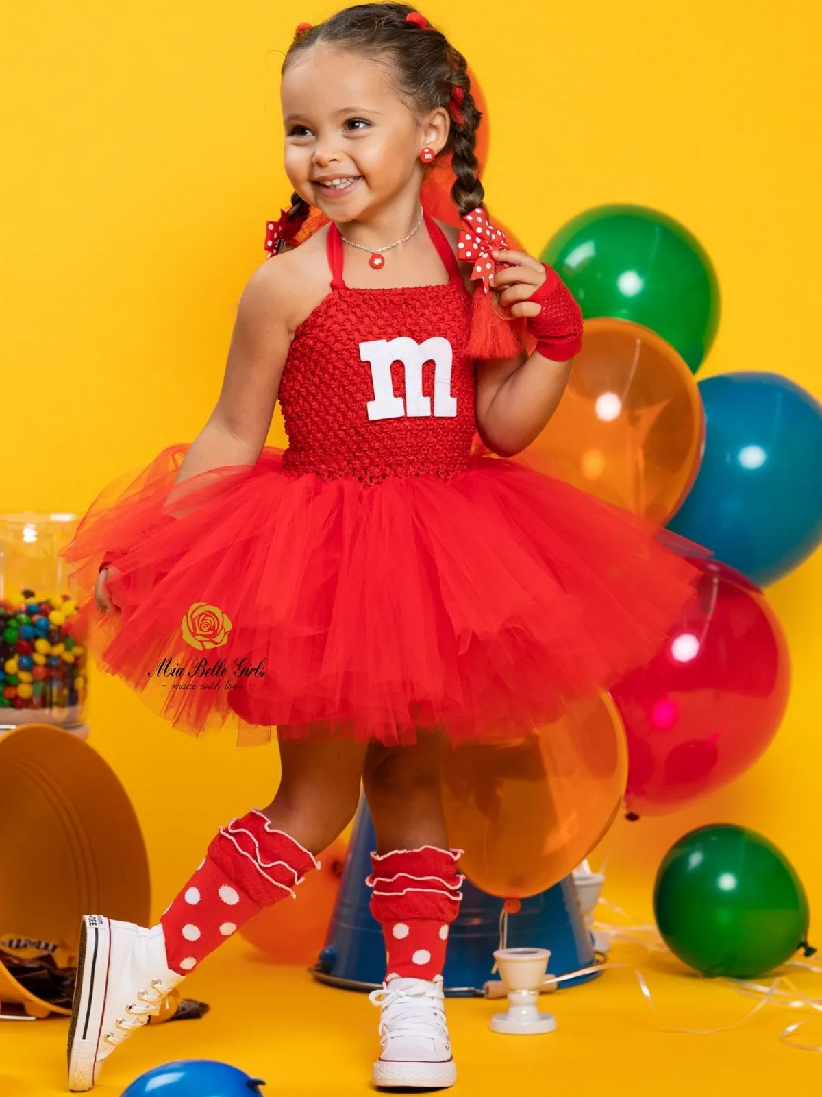 Girls M&M's Candies Trio Inspired Tutu Costume