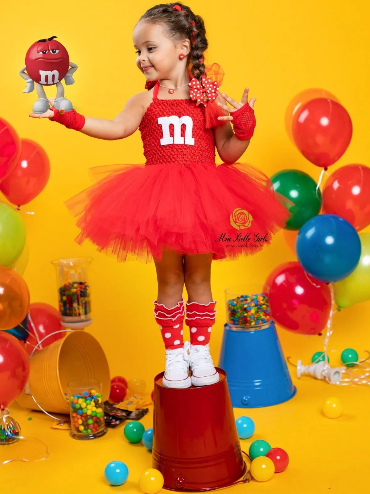 Girls M&M's Candies Trio Inspired Tutu Costume