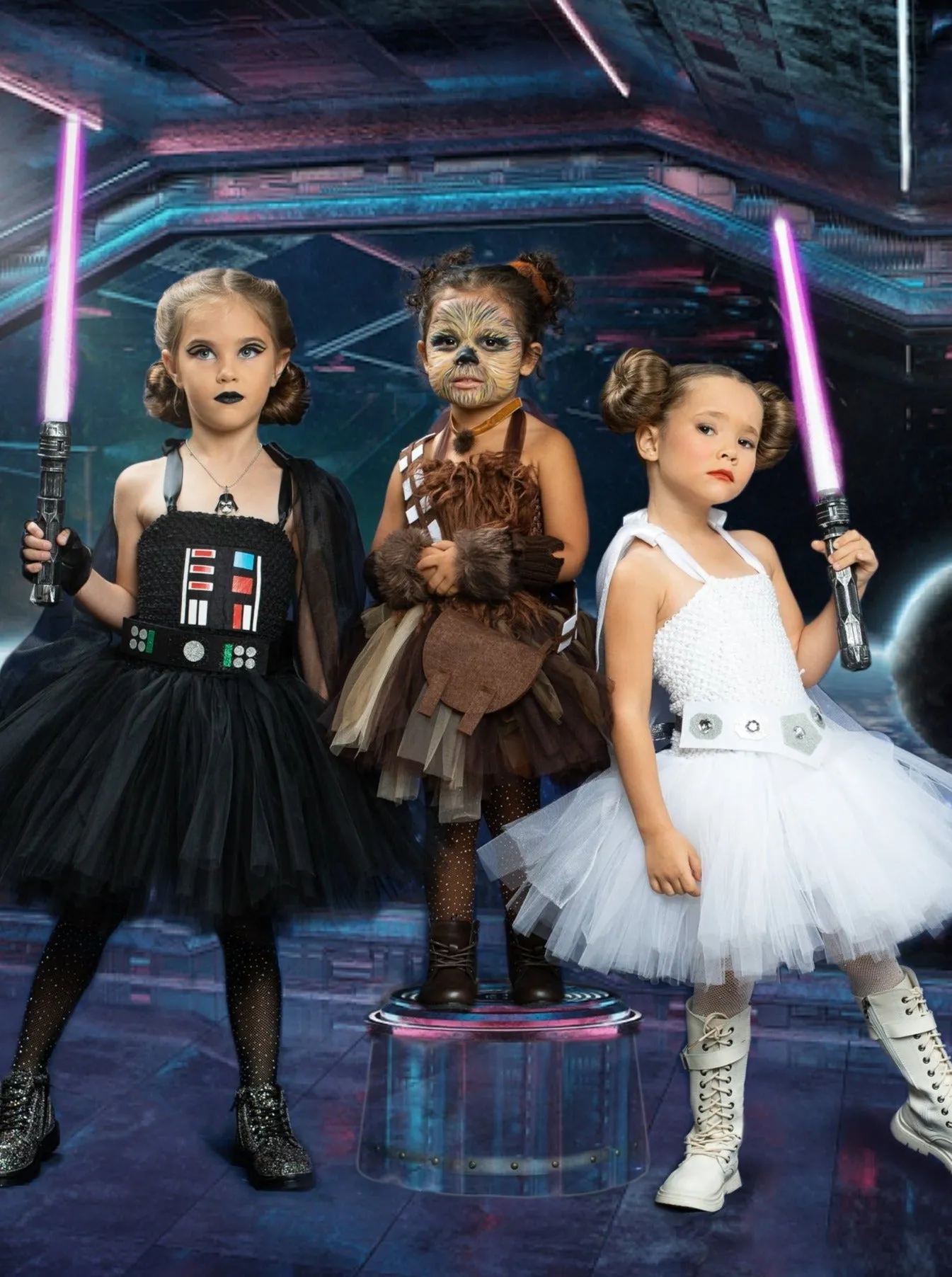 Girls Star Wars Inspired Darth Vader Tutu Costume Dress