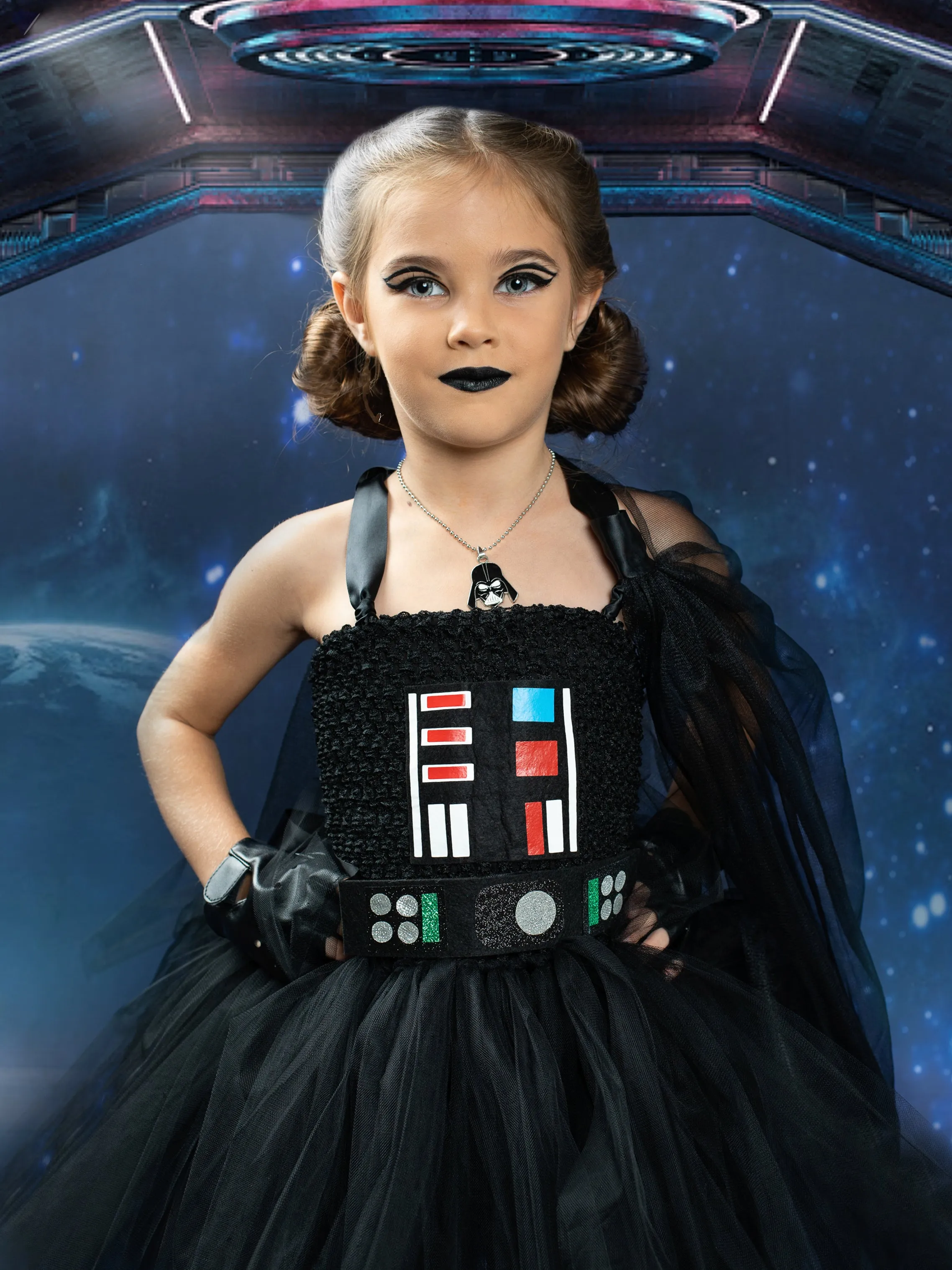 Girls Star Wars Inspired Darth Vader Tutu Costume Dress