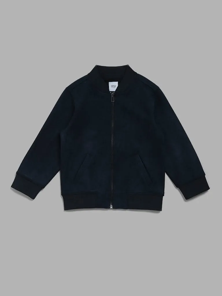 HOP Kids Navy Suede Jacket