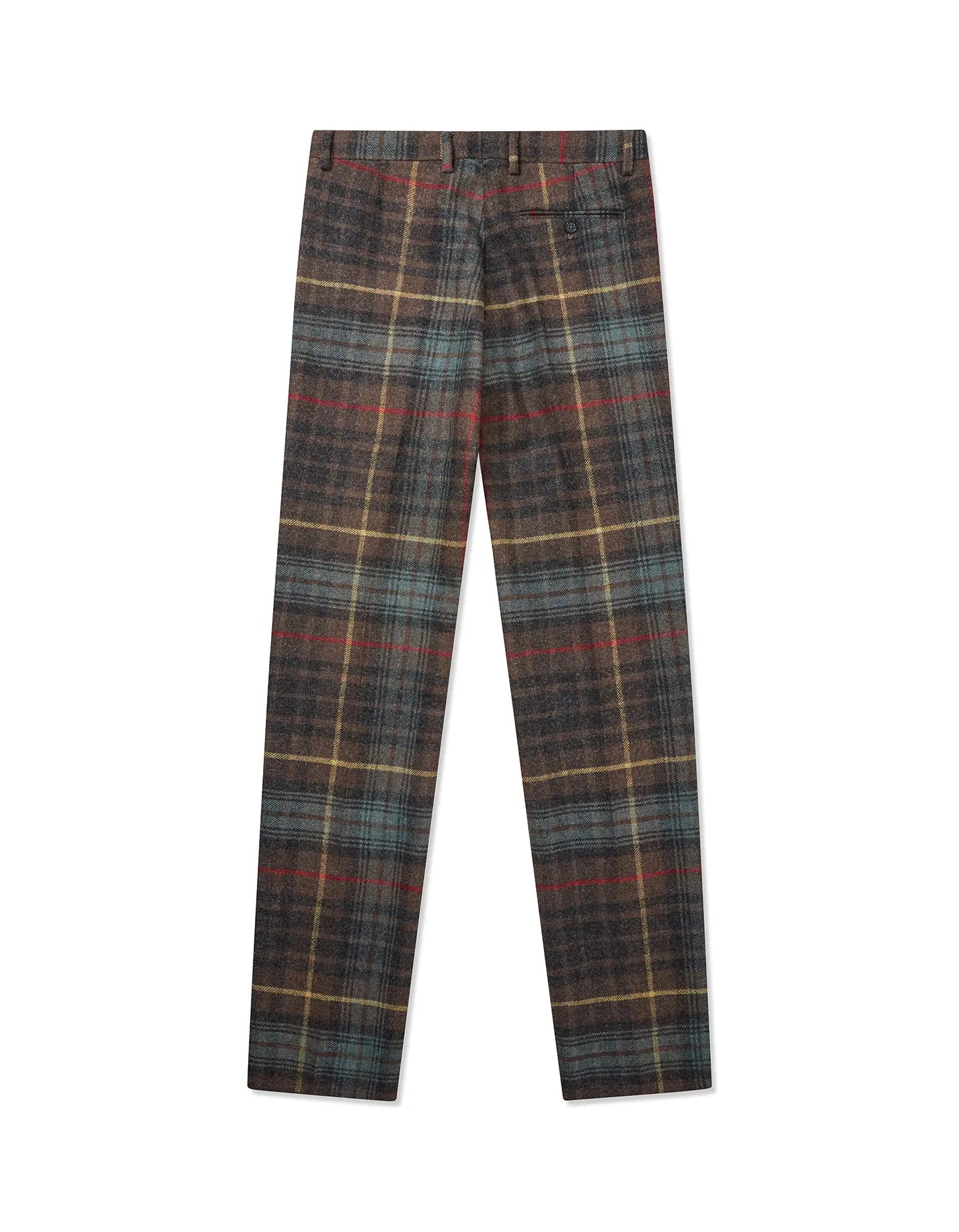 Hunting Brown Check Wool Trousers GOLD COLLECTION