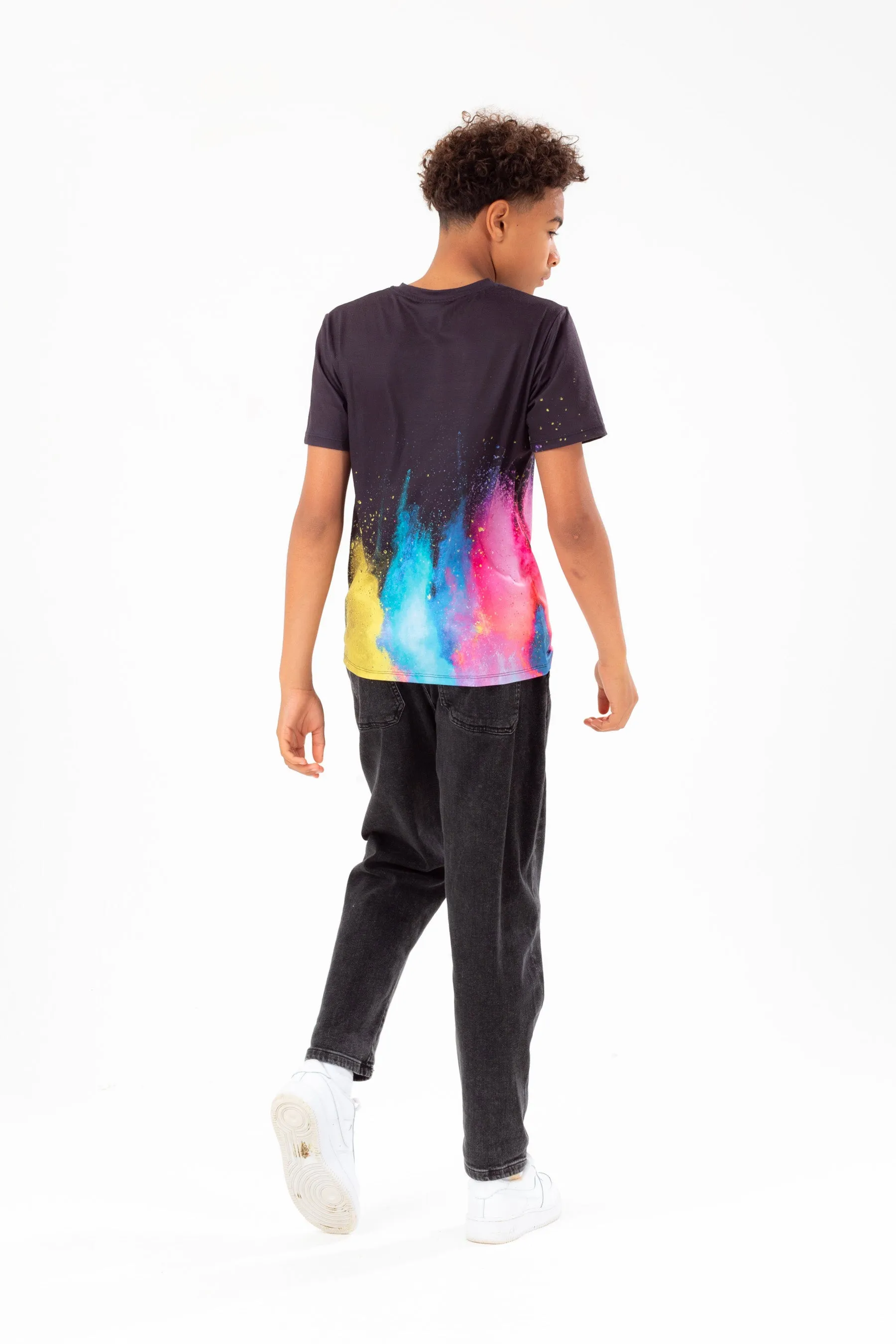 Hype Boys Black Colour Explosion Script T-Shirt