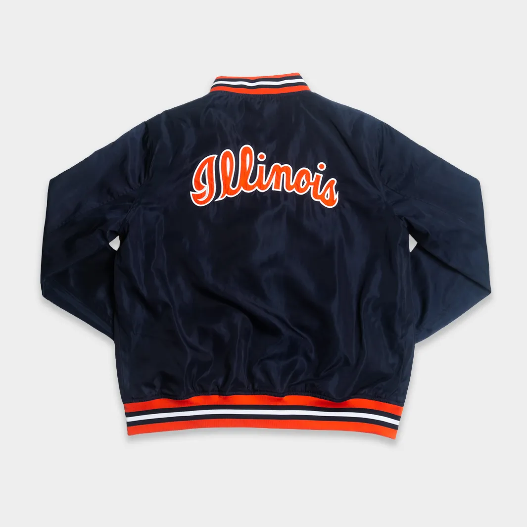 Illinois Fighting Illini Vintage Script Bomber Jacket