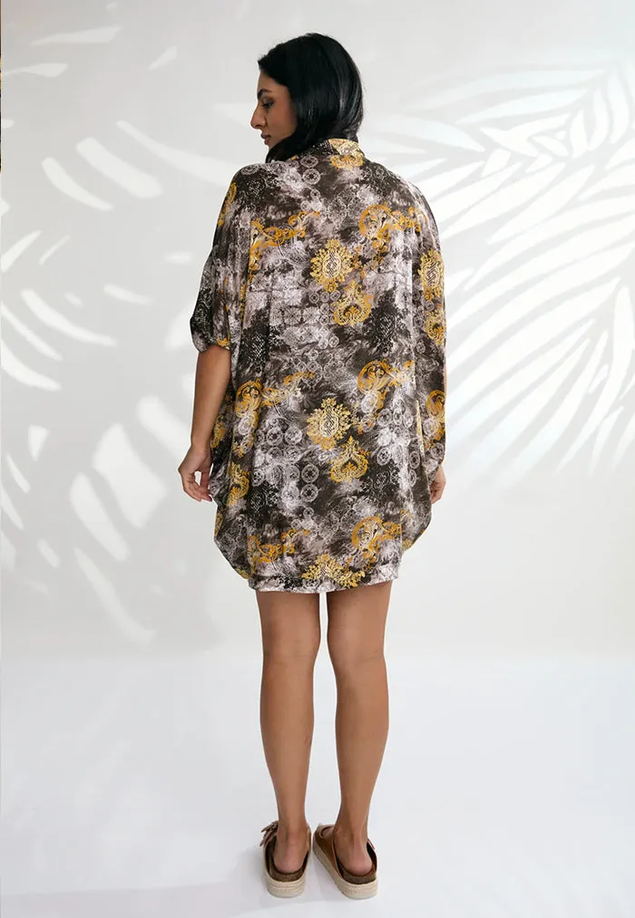 Indii Breeze Short Kimono - Golden