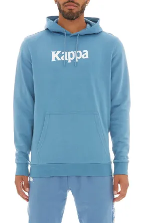 Kappa Men's Haris Pullover Hoodie - Navy Blue/White/Yellow Accents