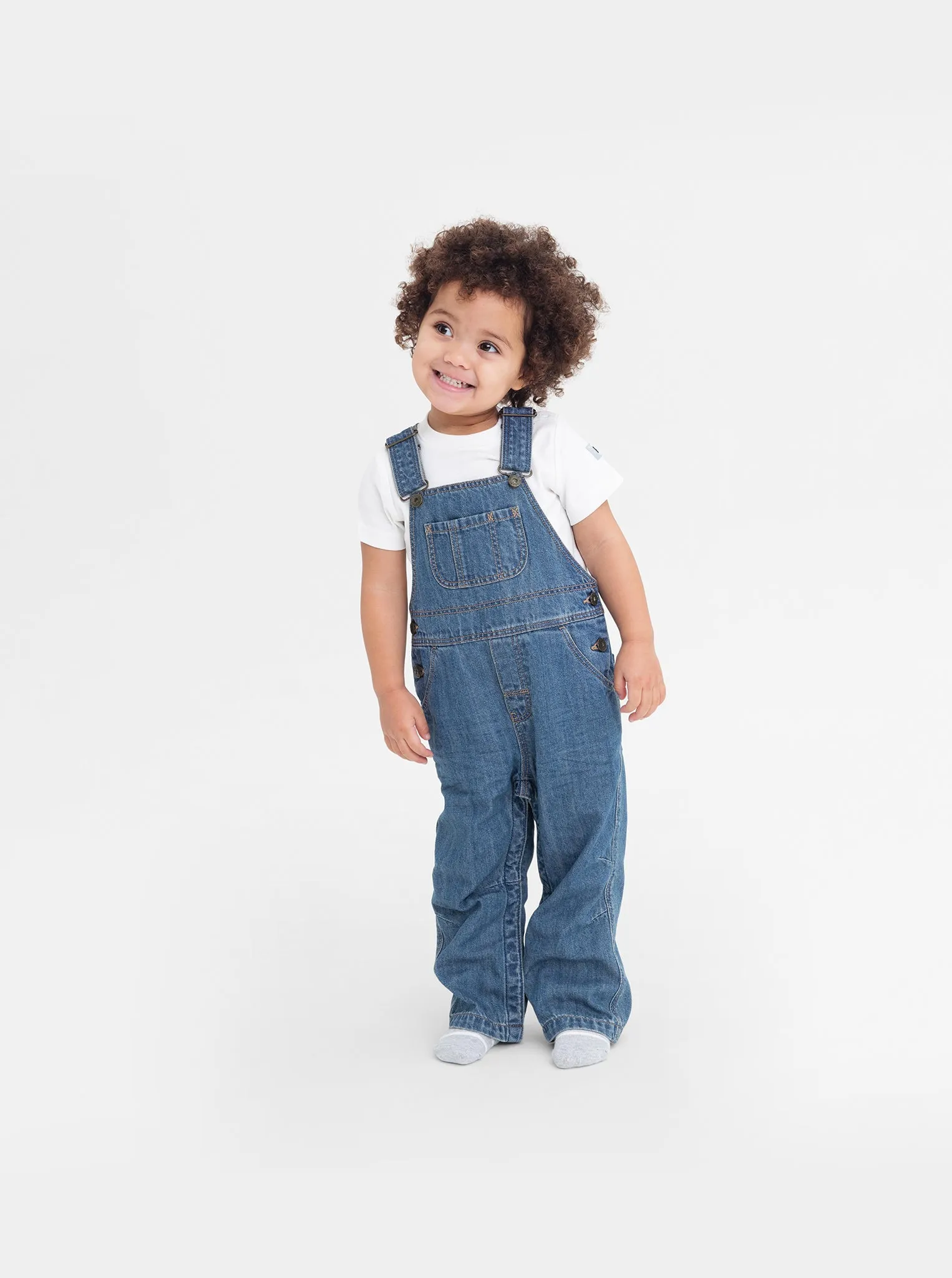 Kids Denim Dungarees