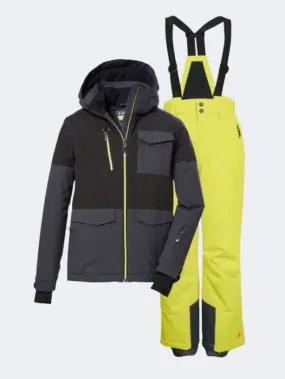 Killtec Ksw 146 Boys Skiing Set Anthracite/Yellow