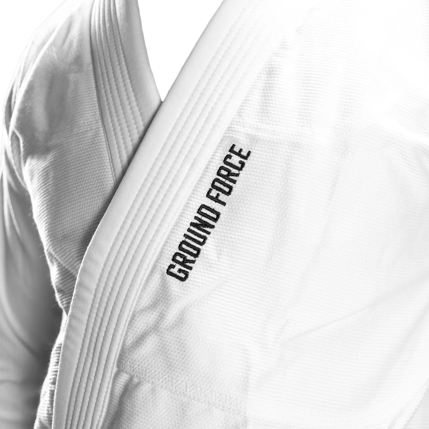 Kimono Brazilian Jiu Jitsu GROUND FORCE Basic Gi V2 - Alb (Centura Alba Inclusa)