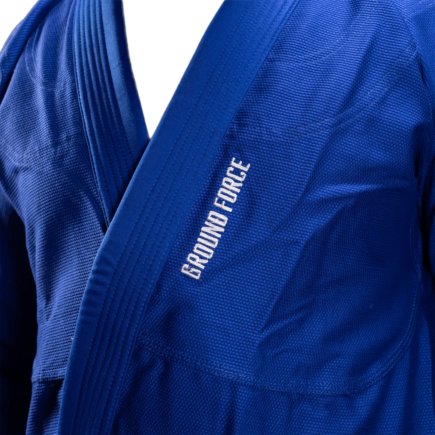 Kimono Brazilian Jiu Jitsu GROUND FORCE Basic Gi V2 - Albastru (Centura Alba Inclusa)