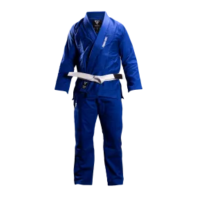 Kimono Brazilian Jiu Jitsu GROUND FORCE Basic Gi V2 - Albastru (Centura Alba Inclusa)