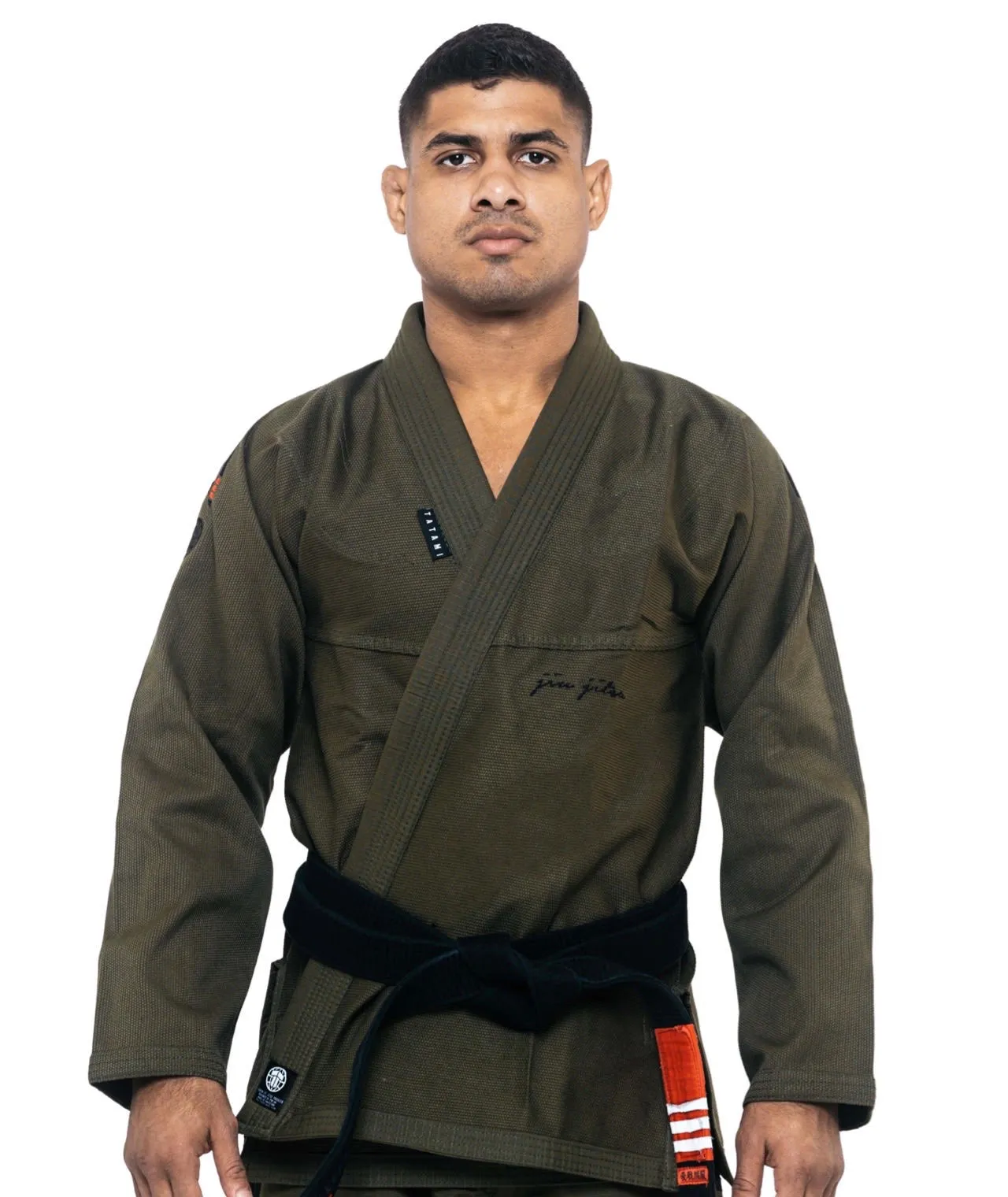 Kimono Brazilian Jiu Jitsu TATAMI Elements Superlite Gi - Khaki (Centura Alba Inclusa)