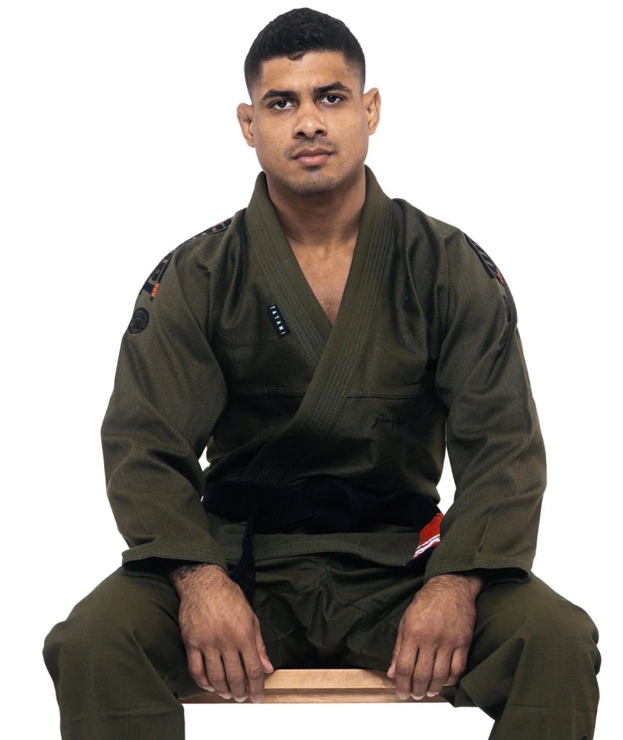 Kimono Brazilian Jiu Jitsu TATAMI Elements Superlite Gi - Khaki (Centura Alba Inclusa)