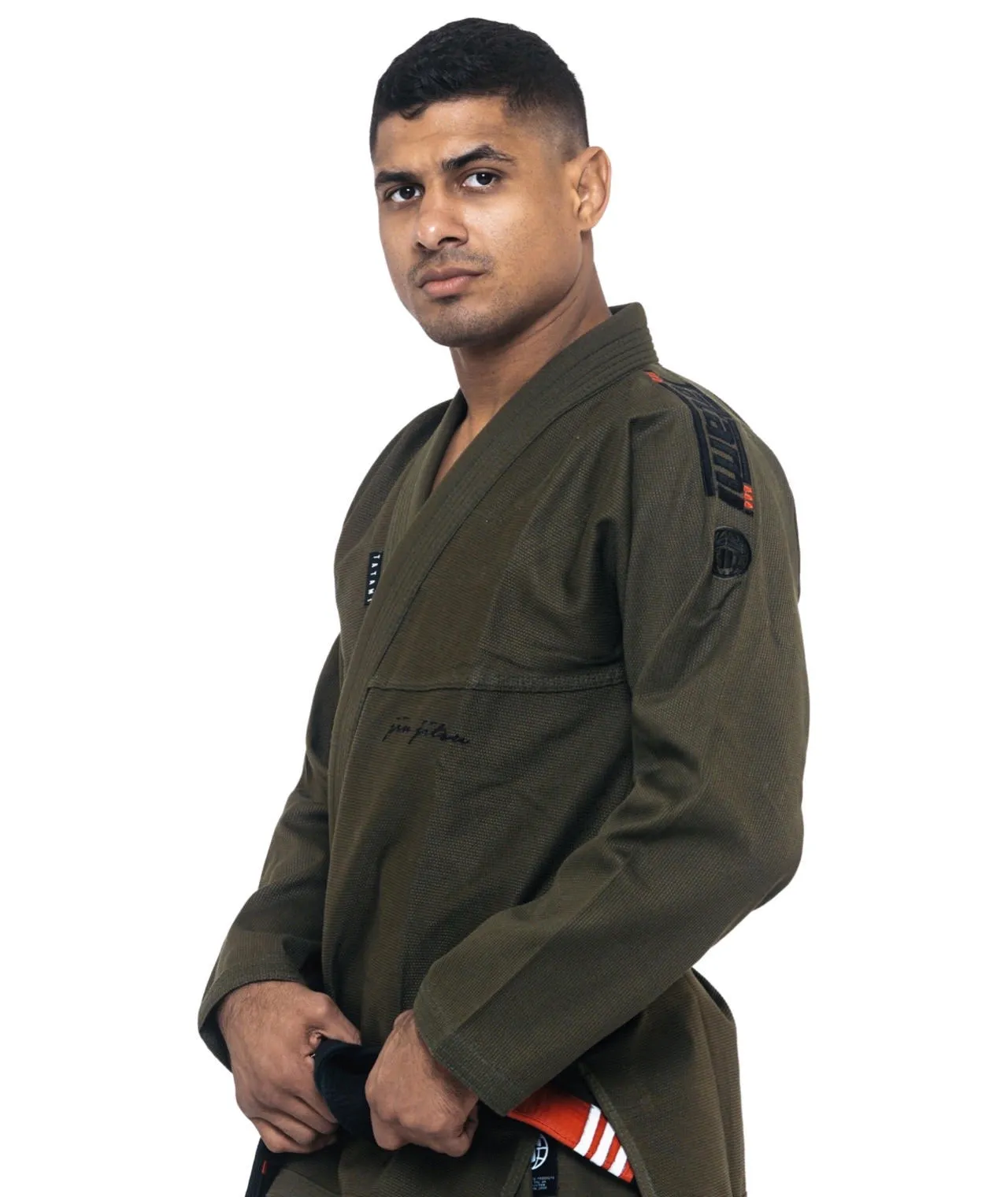 Kimono Brazilian Jiu Jitsu TATAMI Elements Superlite Gi - Khaki (Centura Alba Inclusa)