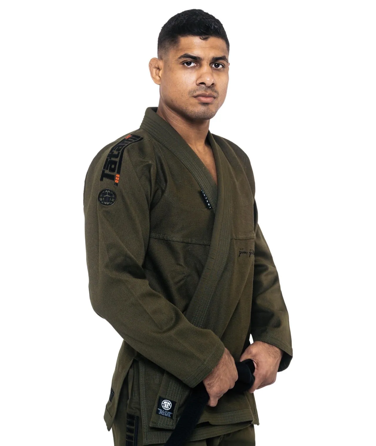 Kimono Brazilian Jiu Jitsu TATAMI Elements Superlite Gi - Khaki (Centura Alba Inclusa)