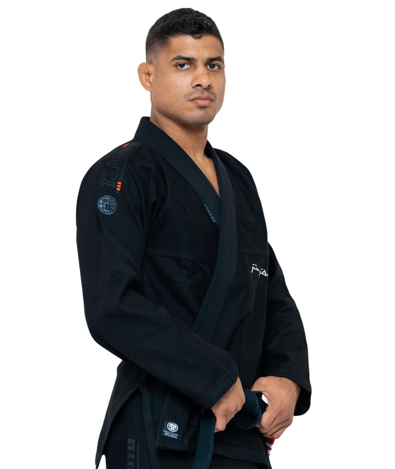 Kimono Brazilian Jiu Jitsu TATAMI Elements Superlite Gi - Negru (Centura Alba Inclusa)