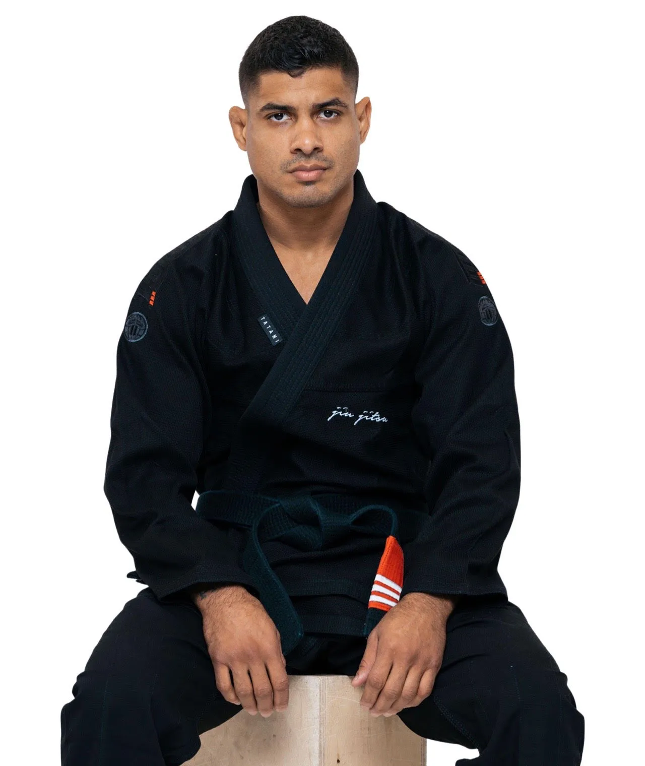 Kimono Brazilian Jiu Jitsu TATAMI Elements Superlite Gi - Negru (Centura Alba Inclusa)