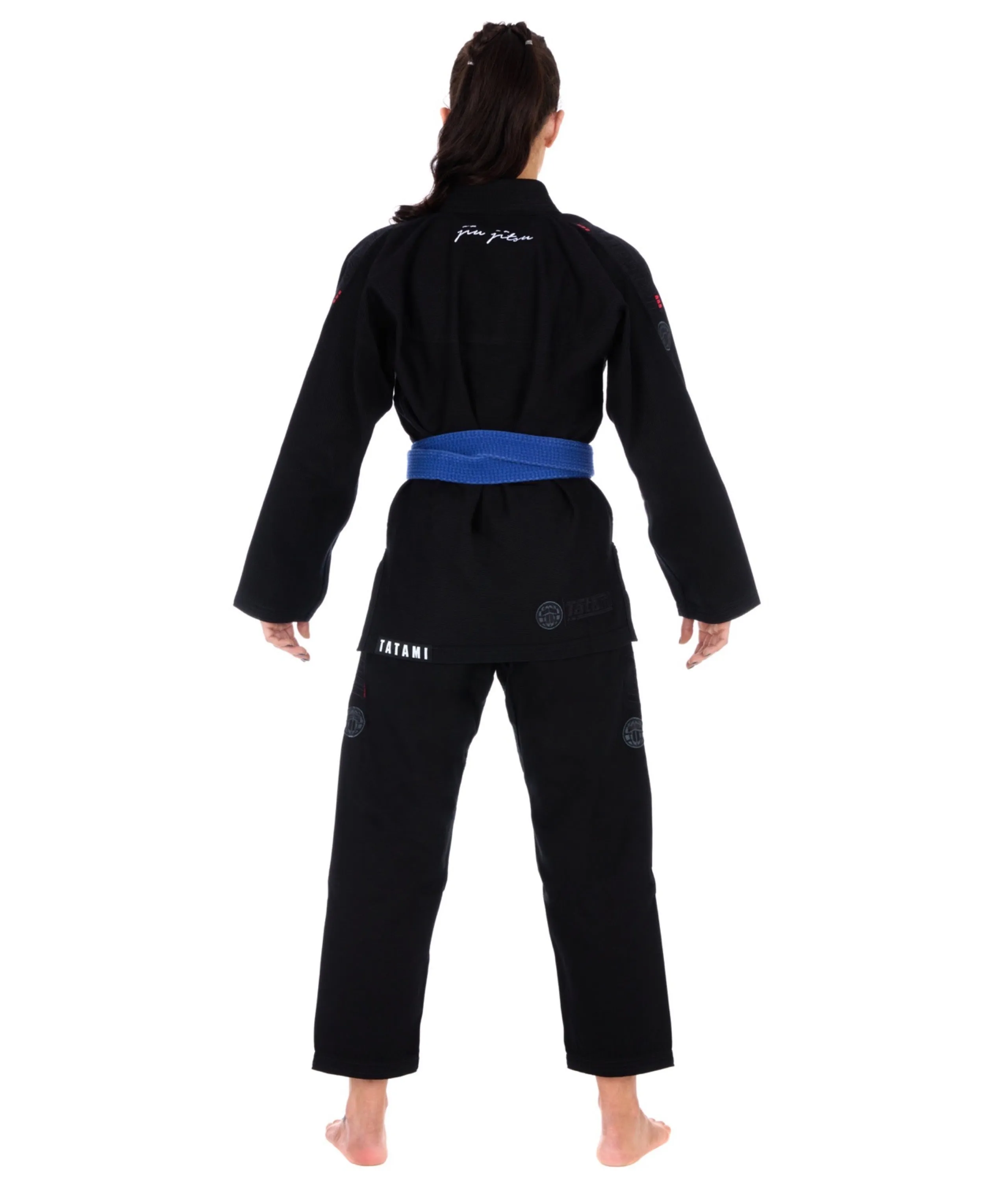 Kimono Femei Brazilian Jiu Jitsu TATAMI Elements Superlite Gi - Negru (Centura Alba Inclusa)