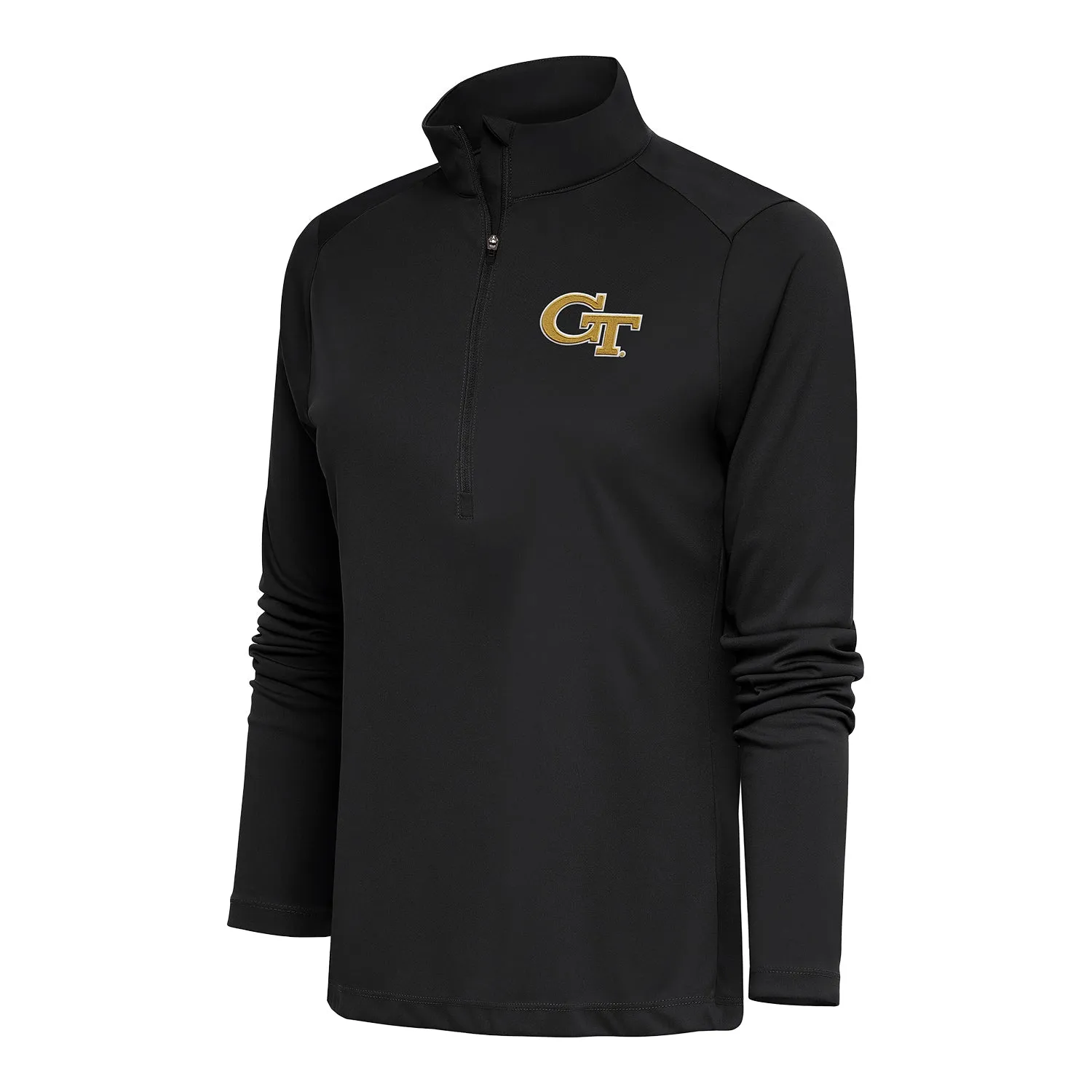 Ladies Georgia Tech Yellow Jackets 1/2 Zip Tribute Dark Grey Jacket